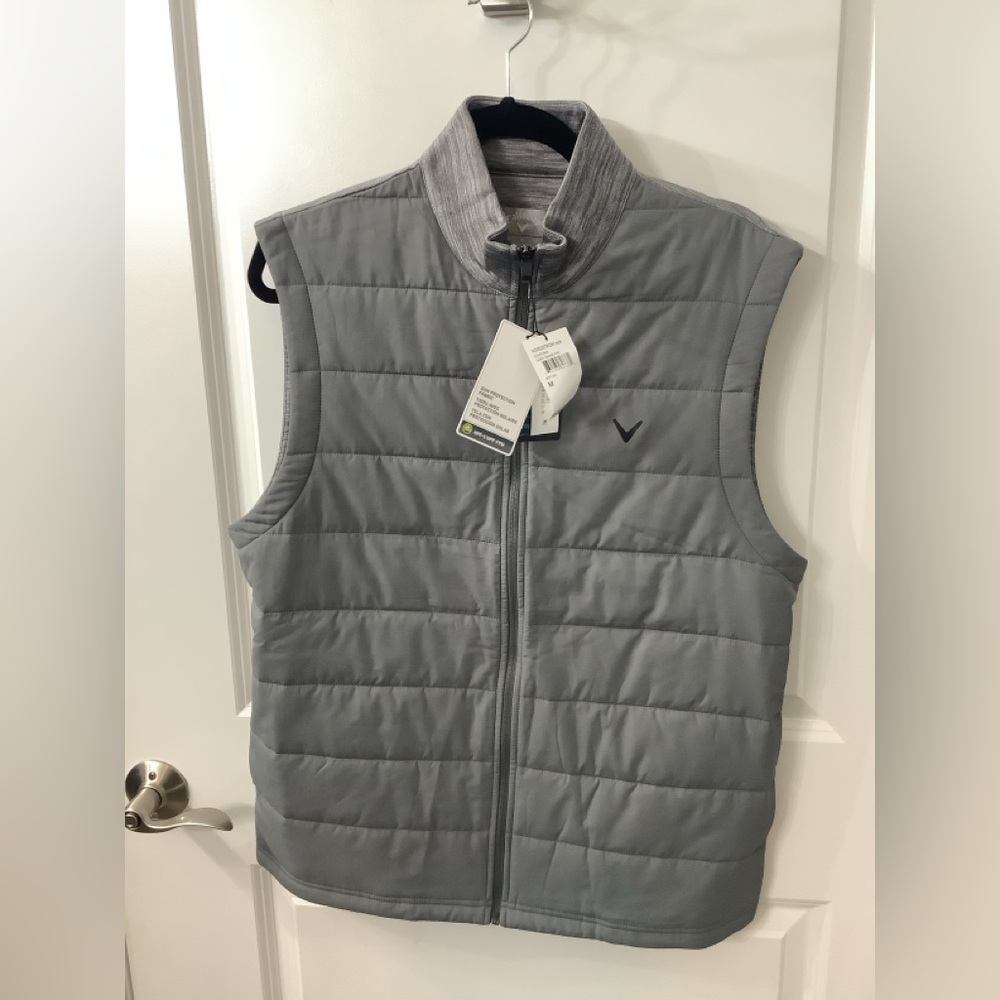 NWT CALLAWAY Men's Gray Puffer Vest